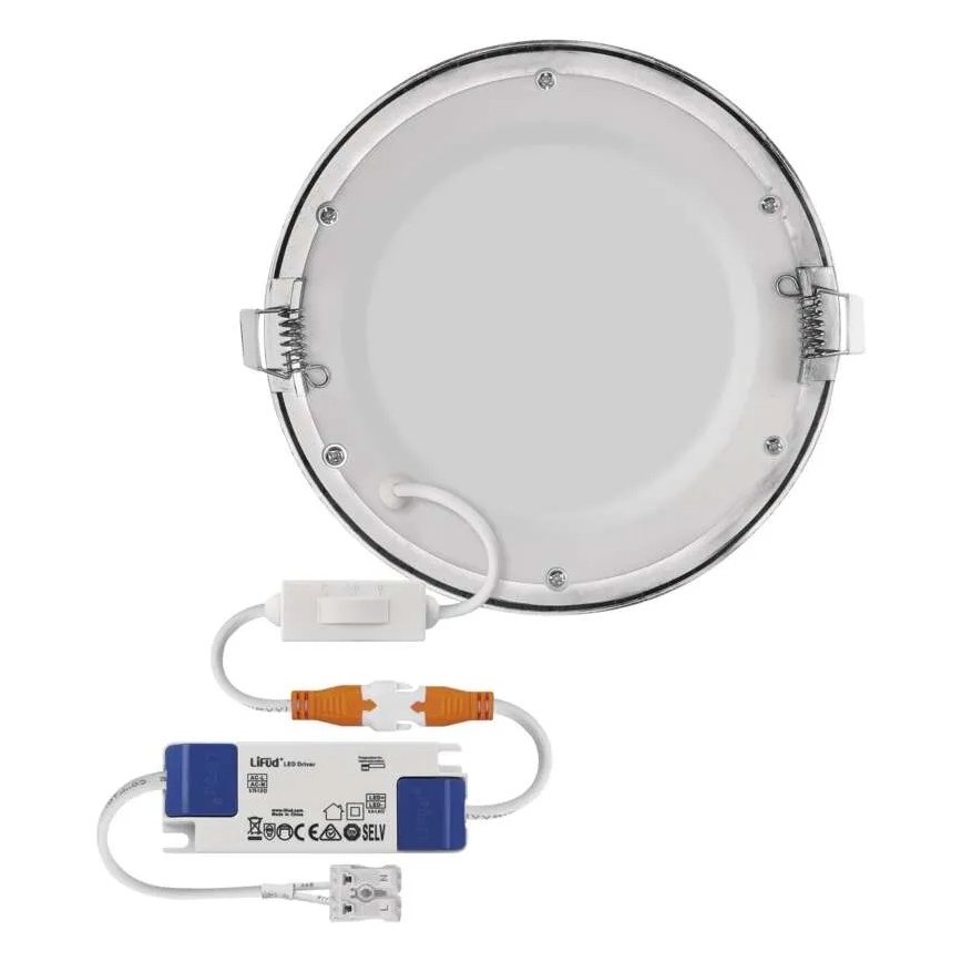 Downlight empotrado LED NEXXO LED/12,5W/230V 3000/3500/4000K plateado Ø 17 cm
