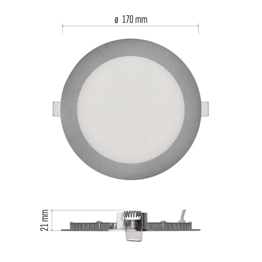 Downlight empotrado LED NEXXO LED/12,5W/230V 3000/3500/4000K plateado Ø 17 cm
