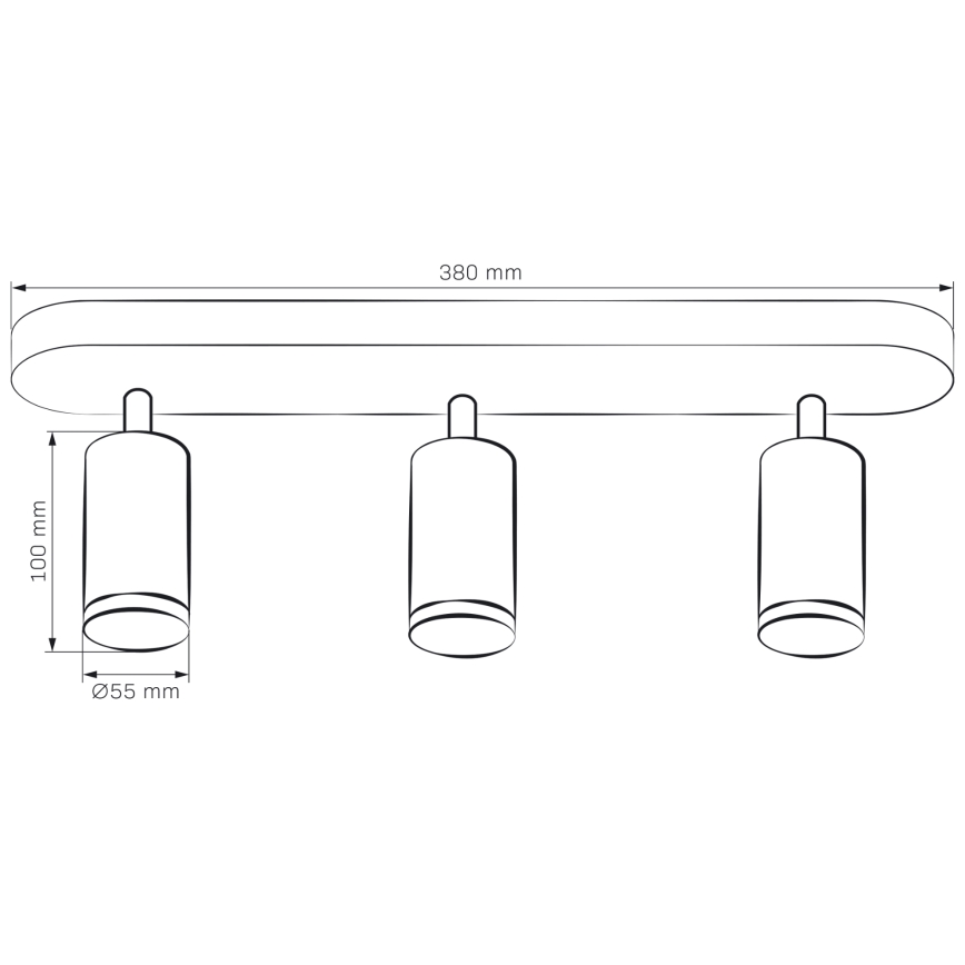 Downlight LED RGBW regulable para baño TURYN 3xGU10/6,5W/230V 2700-6500K Wi-Fi IP44 negro
