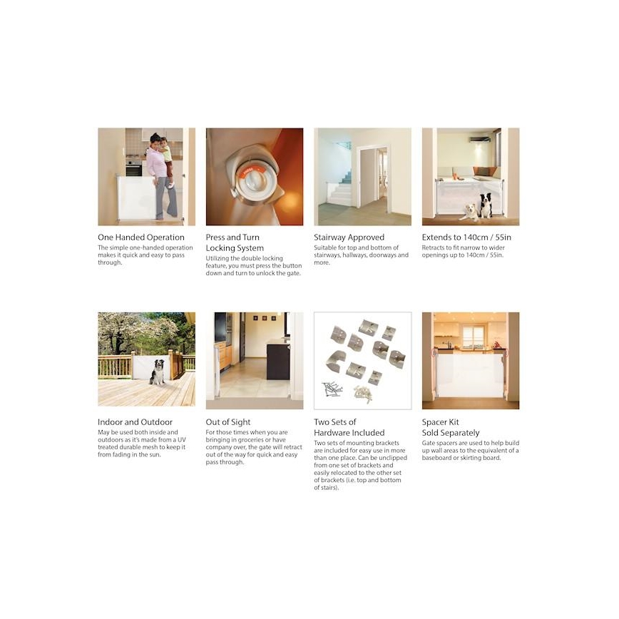 Dreambaby - Barrera de seguridad 0-140 cm