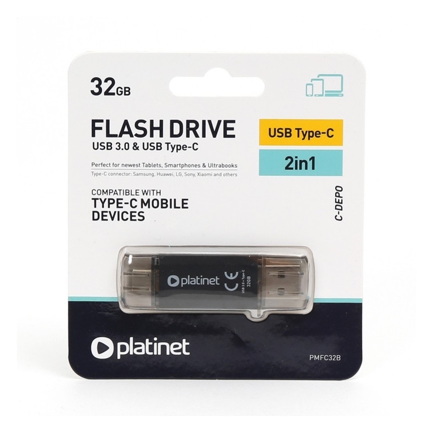 Dual Flash Disk USB + USB-C 32GB