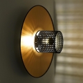 Duolla - Aplique TOKYO RATTAN 1xE27/15W/230V diá. 50 cm dorado/negro