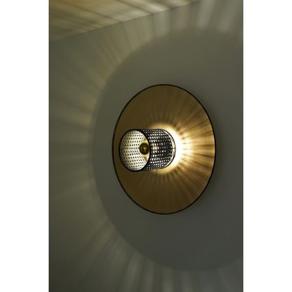 Duolla - Aplique TOKYO RATTAN 1xE27/15W/230V diá. 50 cm dorado/negro