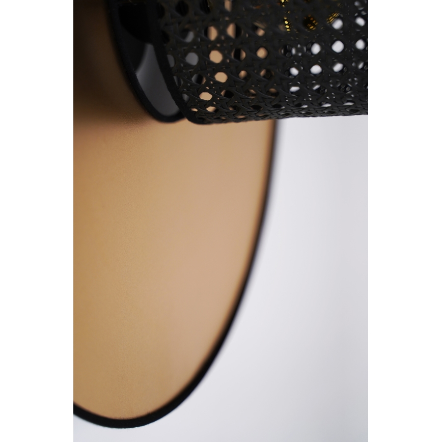 Duolla - Aplique TOKYO RATTAN 1xE27/15W/230V diá. 50 cm dorado/negro