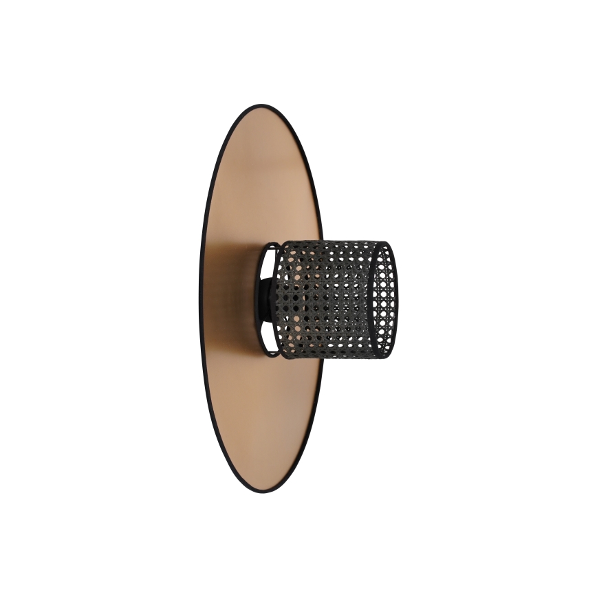 Duolla - Aplique TOKYO RATTAN 1xE27/15W/230V diá. 50 cm dorado/negro
