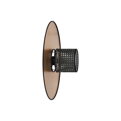 Duolla - Aplique TOKYO RATTAN 1xE27/15W/230V diá. 50 cm dorado/negro