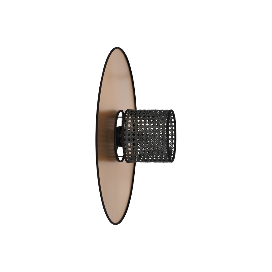 Duolla - Aplique TOKYO RATTAN 1xE27/15W/230V diá. 50 cm dorado/negro