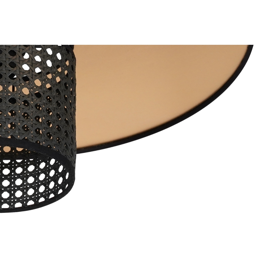 Duolla - Aplique TOKYO RATTAN 1xE27/15W/230V diá. 50 cm dorado/negro