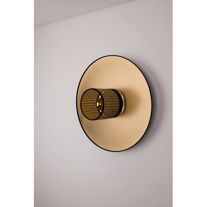 Duolla - Aplique TOKYO RATTAN 1xE27/15W/230V diá. 50 cm dorado/ratán