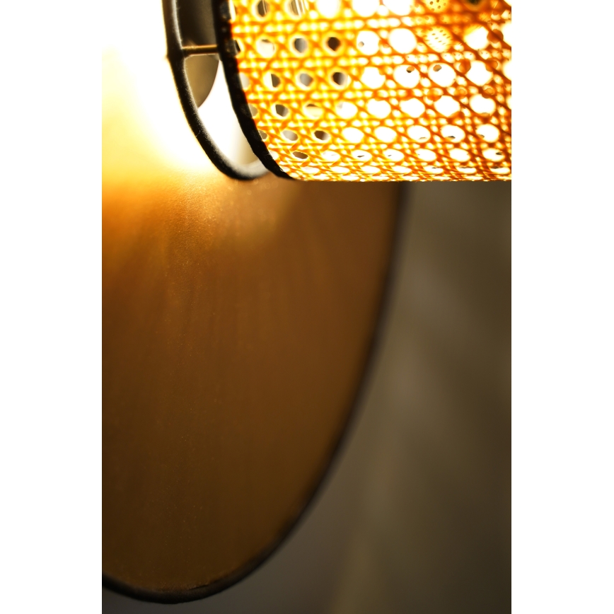 Duolla - Aplique TOKYO RATTAN 1xE27/15W/230V diá. 50 cm dorado/ratán