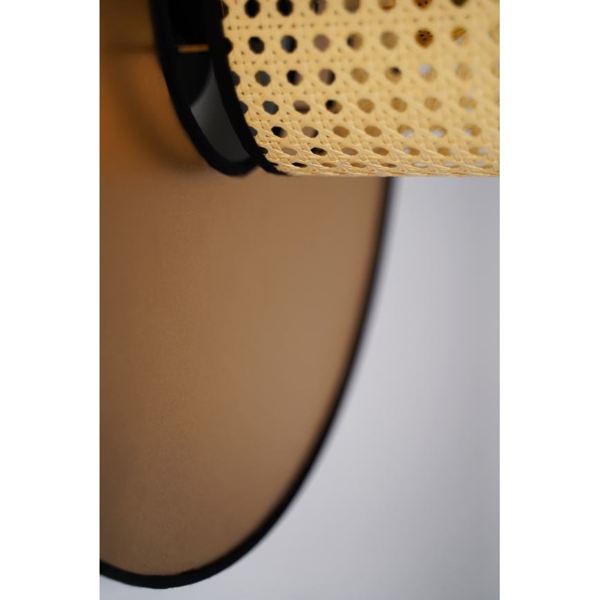 Duolla - Aplique TOKYO RATTAN 1xE27/15W/230V diá. 50 cm dorado/ratán