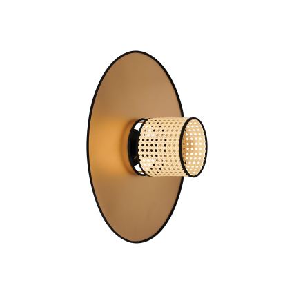 Duolla - Aplique TOKYO RATTAN 1xE27/15W/230V diá. 50 cm dorado/ratán