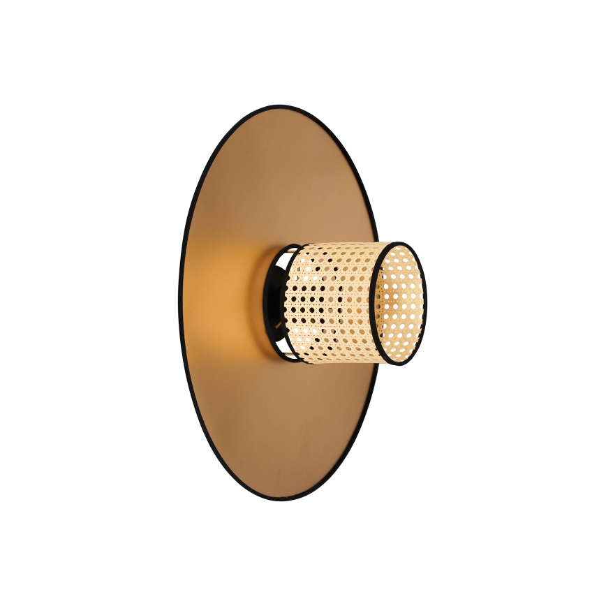 Duolla - Aplique TOKYO RATTAN 1xE27/15W/230V diá. 50 cm dorado/ratán