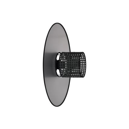 Duolla - Aplique TOKYO RATTAN 1xE27/15W/230V diá. 50 cm plata/negro
