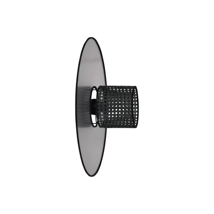 Duolla - Aplique TOKYO RATTAN 1xE27/15W/230V diá. 50 cm plata/negro