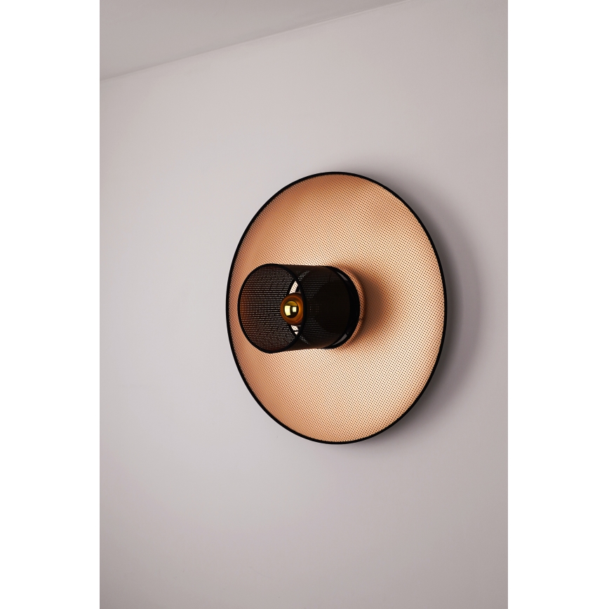 Duolla - Aplique TOKYO SHINY 1xE27/15W/230V diá. 50 cm cobre/negro