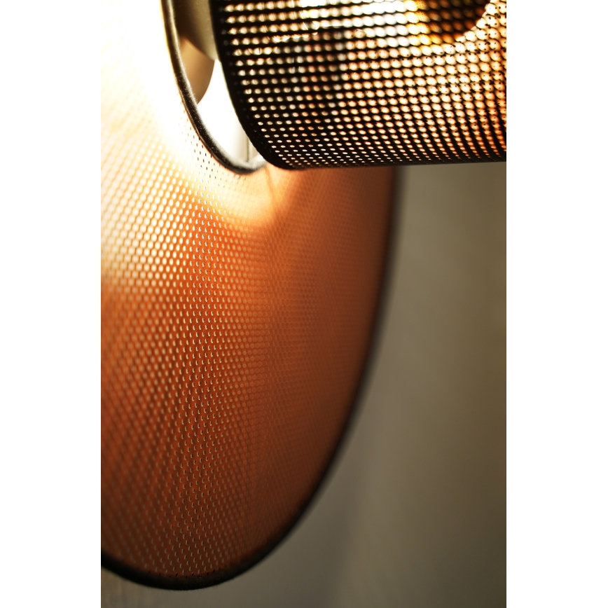 Duolla - Aplique TOKYO SHINY 1xE27/15W/230V diá. 50 cm cobre/negro