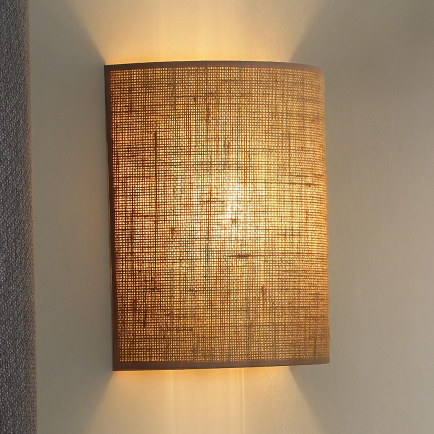 Duolla - Aplique YUTE 1xE27/15W/230V diá. 20 cm marrón
