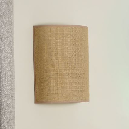 Duolla - Aplique YUTE 1xE27/15W/230V diá. 20 cm marrón