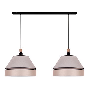 Duolla - Lámpara colgante AVIGNON 2xE27/15W/230V beige