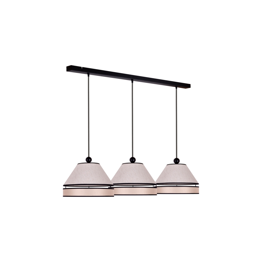 Duolla - Lámpara colgante AVIGNON 3xE27/15W/230V beige