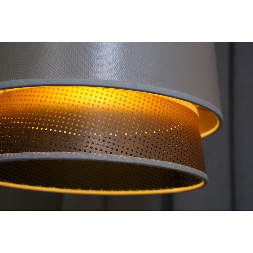 Duolla - Lámpara colgante BELL SHINY 1xE27/15W/230V diá. 25 cm blanco/cobre