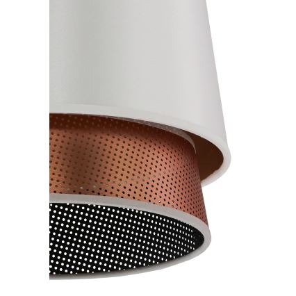 Duolla - Lámpara colgante BELL SHINY 1xE27/15W/230V diá. 25 cm blanco/cobre