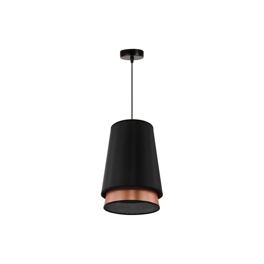 Duolla - Lámpara colgante BELL SHINY 1xE27/15W/230V diá. 25 cm negro/cobre