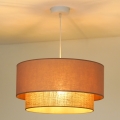Duolla - Lámpara colgante BOHO 1xE27/15W/230V diá. 45 cm beige/marrón