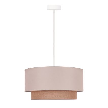 Duolla - Lámpara colgante BOHO 1xE27/15W/230V diá. 45 cm beige/marrón