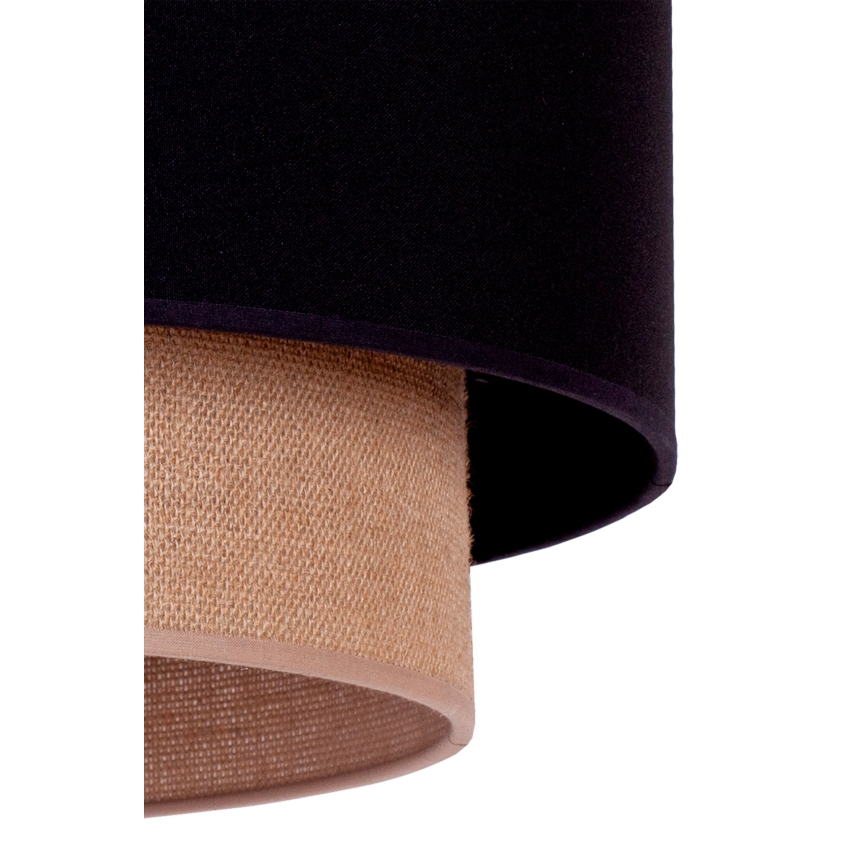 Duolla - Lámpara colgante BOHO 1xE27/15W/230V diá. 45 cm negro/marrón