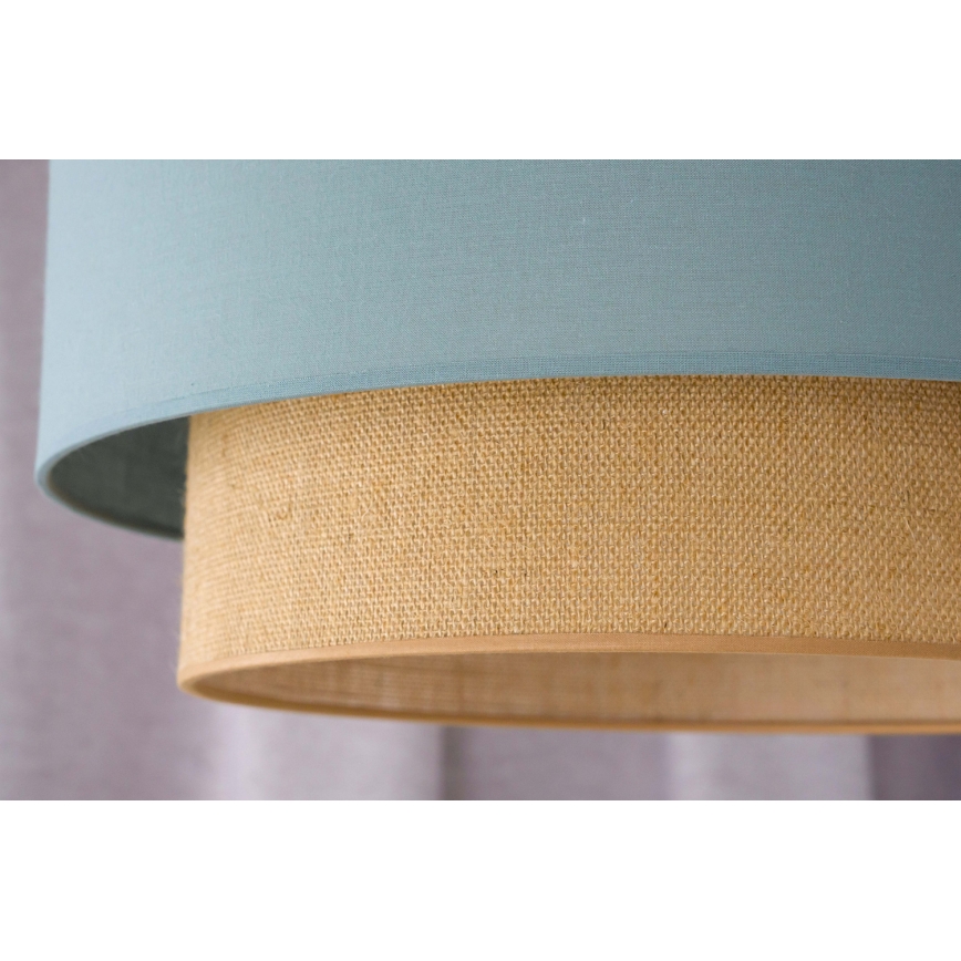 Duolla - Lámpara colgante BOHO 1xE27/15W/230V diá. 45 cm verde/marrón