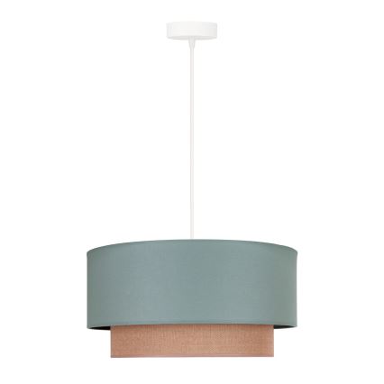 Duolla - Lámpara colgante BOHO 1xE27/15W/230V diá. 45 cm verde/marrón