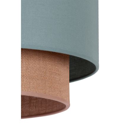 Duolla - Lámpara colgante BOHO 1xE27/15W/230V diá. 45 cm verde/marrón