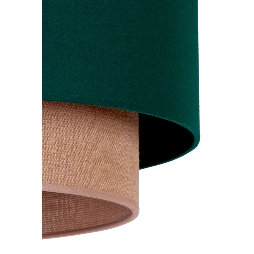 Duolla - Lámpara colgante BOHO 1xE27/15W/230V diá. 45 cm verde/marrón