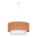 Duolla - Lámpara colgante BOHO 1xE27/40W/230V diá. 45 cm beige/blanco
