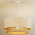 Duolla - Lámpara colgante BOHO 1xE27/40W/230V diá. 45 cm color crema/marrón