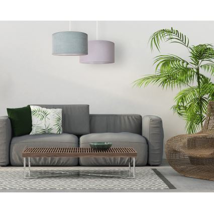 Duolla - Lámpara colgante BRISTOL 1xE27/15W/230V diá. 45 cm verde/blanco