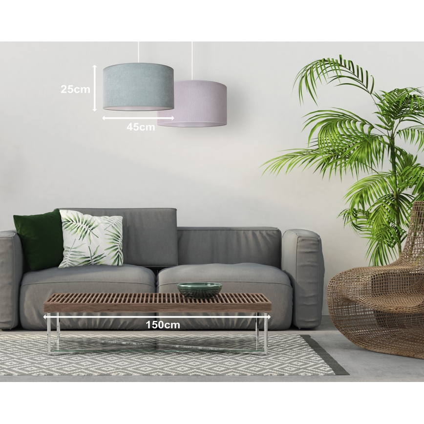 Duolla - Lámpara colgante BRISTOL 1xE27/15W/230V diá. 45 cm verde/blanco