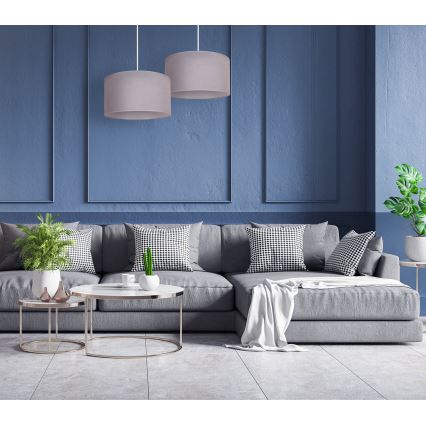 Duolla - Lámpara colgante BRISTOL 1xE27/40W/230V diá. 45 cm gris