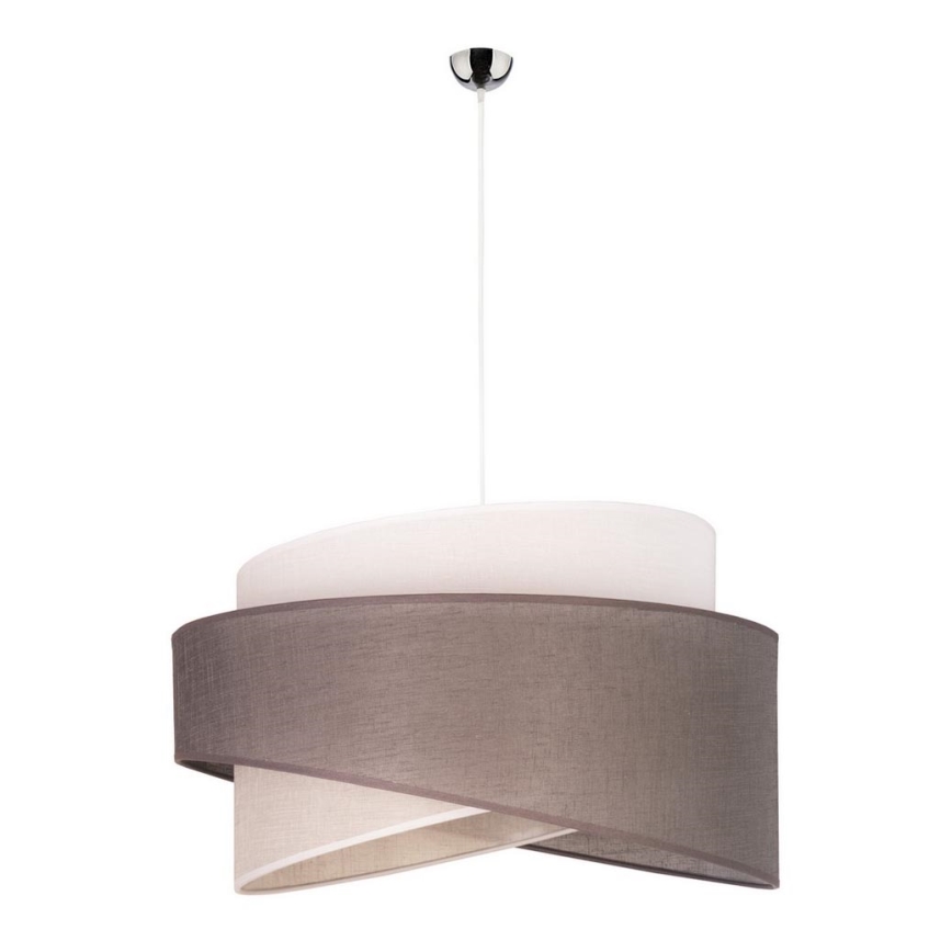 Duolla - Lámpara colgante BROOKLYN 1xE27/40W/230V diá. 50 cm gris/beige/blanco
