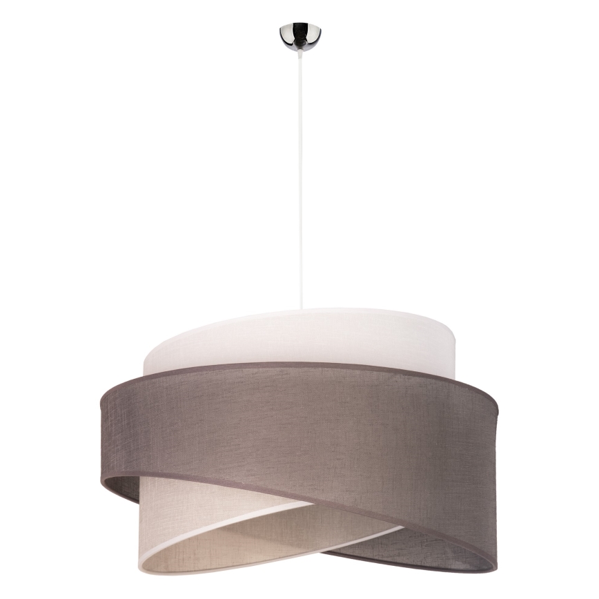 Duolla - Lámpara colgante BROOKLYN 1xE27/40W/230V diá. 50 cm gris/beige/blanco