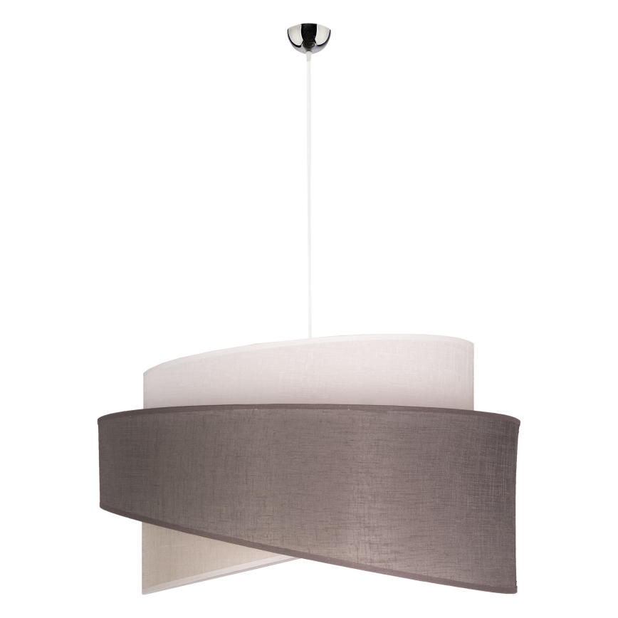 Duolla - Lámpara colgante BROOKLYN 1xE27/40W/230V diá. 50 cm gris/beige/blanco