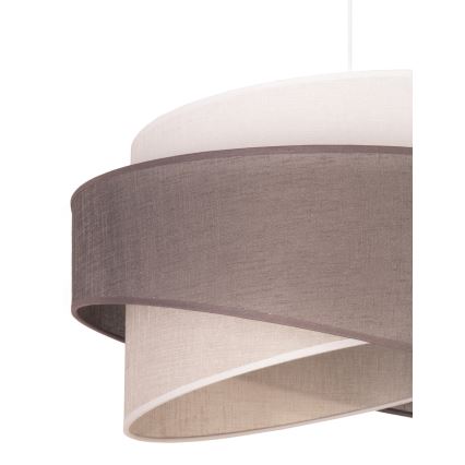 Duolla - Lámpara colgante BROOKLYN 1xE27/40W/230V diá. 50 cm gris/beige/blanco