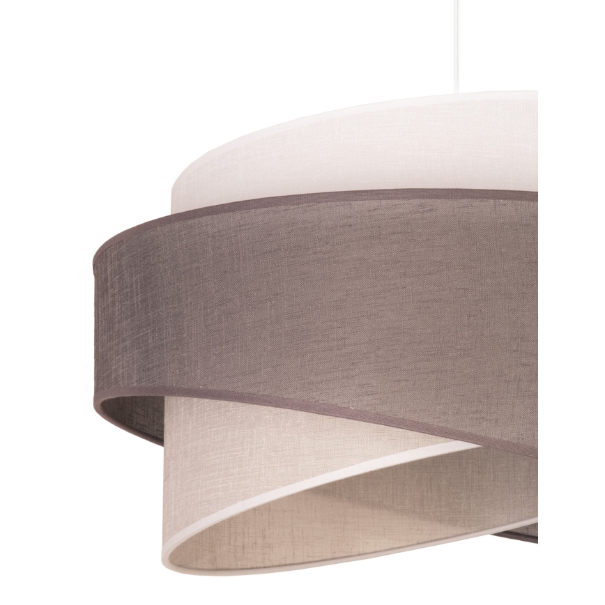 Duolla - Lámpara colgante BROOKLYN 1xE27/40W/230V diá. 50 cm gris/beige/blanco
