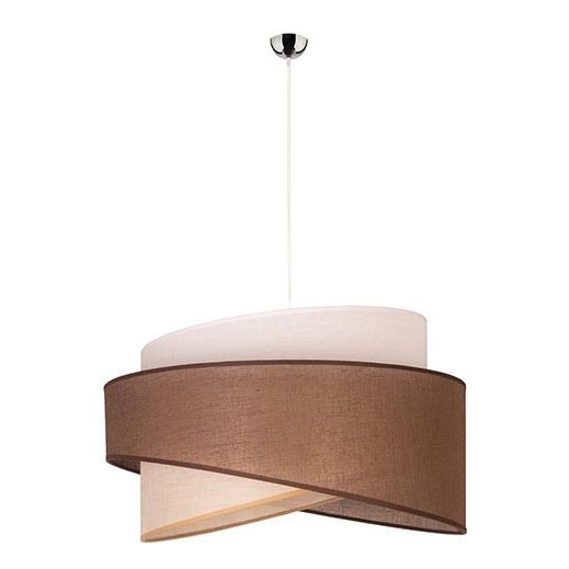 Duolla - Lámpara colgante BROOKLYN 1xE27/40W/230V diá. 50 cm marrón/beige/blanco
