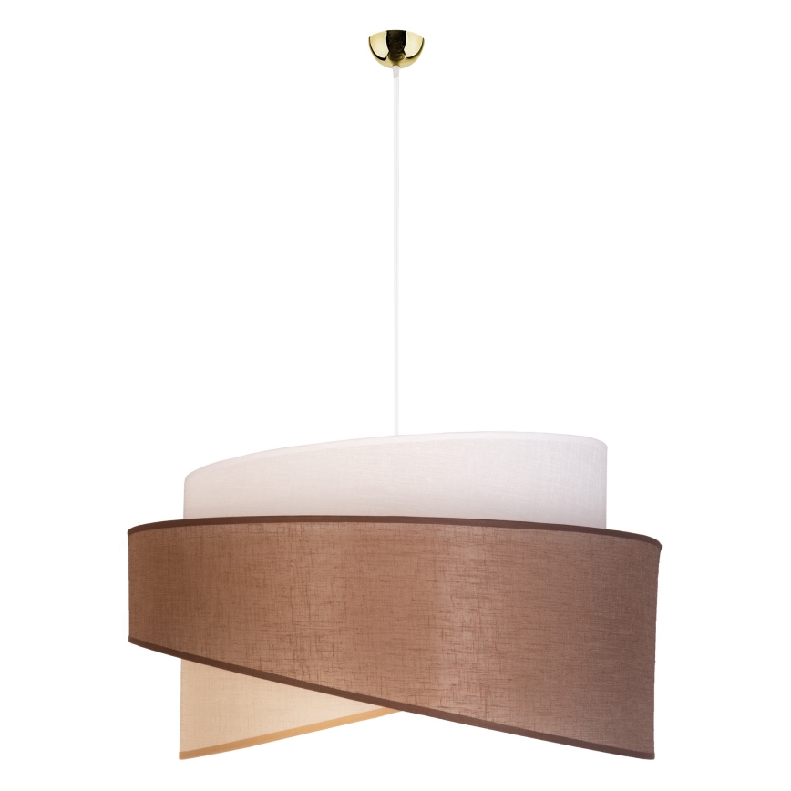 Duolla - Lámpara colgante BROOKLYN 1xE27/40W/230V diá. 50 cm marrón/beige/blanco