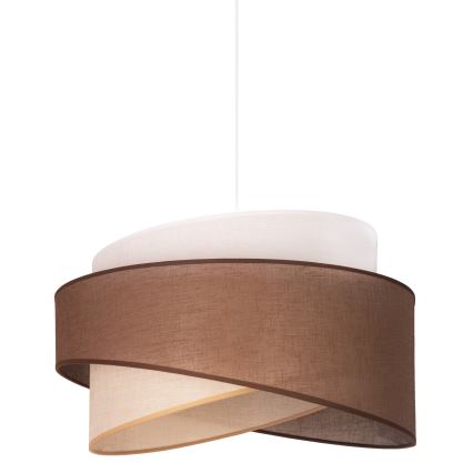 Duolla - Lámpara colgante BROOKLYN 1xE27/40W/230V diá. 50 cm marrón/beige/blanco