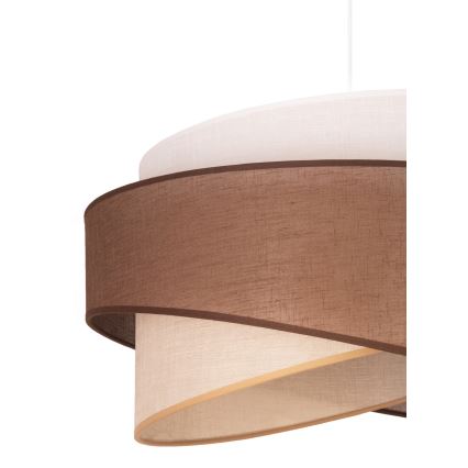 Duolla - Lámpara colgante BROOKLYN 1xE27/40W/230V diá. 50 cm marrón/beige/blanco