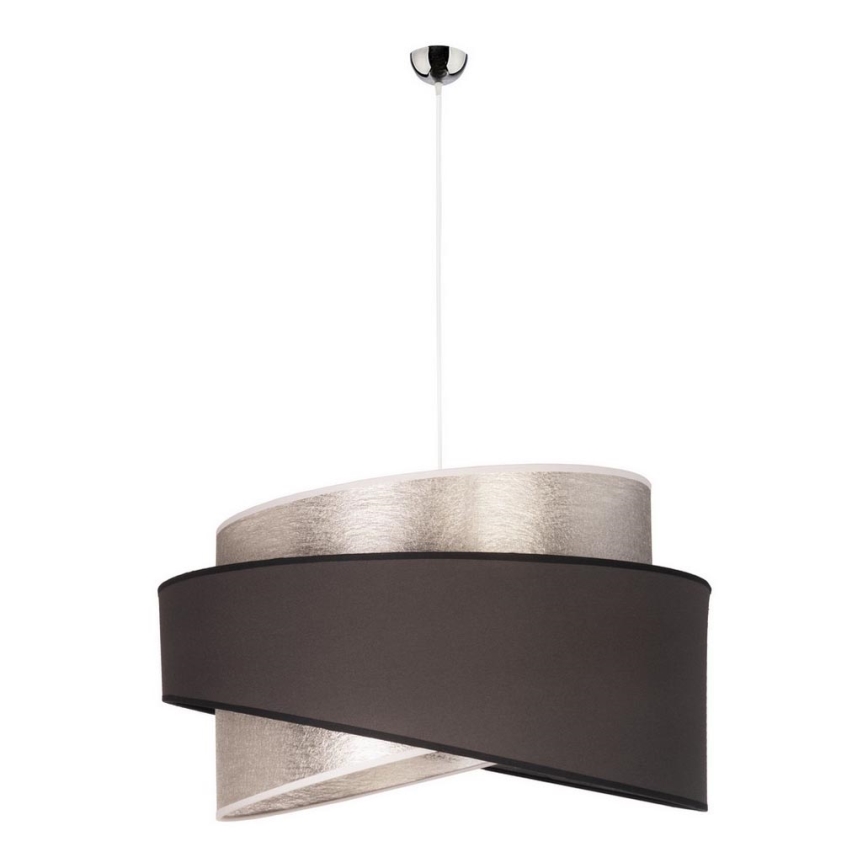 Duolla - Lámpara colgante BROOKLYN 1xE27/40W/230V diá. 50 cm plata/negro